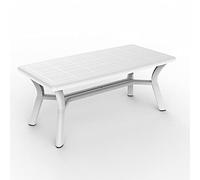 resol grupo Orquidea 180x90 Tavolo da giardino Esterno Rettangolare, Bianco, 180x90x74 cm