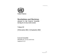 Resolutions and Decisions Adopted by the General Assembly During Its (Tascabile)