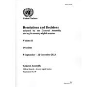 Resolutions and Decisions Adopted by the General Assembly During Its (Tascabile)