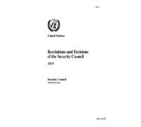 Resolutions and Decisions of the Security Council 2019 (Tascabile)
