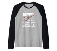 Resonator Dobro Chitarra Suonatore Acustico Bluegrass Music Lover Maglia con Maniche Raglan