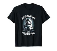 Respawn Me After Feeding Time Cat Retro Maglietta