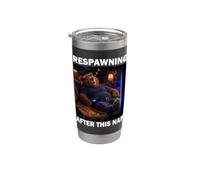 Respawning After This Nap Orso gamer divertente Videogiochi Bicchiere termico in acciaio inox doppia parete