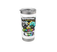 Respawning In 4th Grade Retro Videogioco Quarta Elementare Bicchiere termico in acciaio inox doppia parete