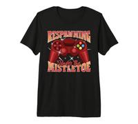 Respawning Under The Mistletoe Christmas Gaming Gamer Maglietta Premium