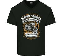 Respect Earned Moto Motociclista Uomo Scollo A V Cotone T-Shirt