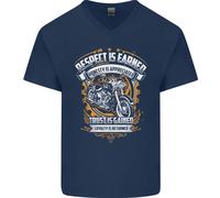 Respect Earned Moto Motociclista Uomo Scollo A V Cotone T-Shirt