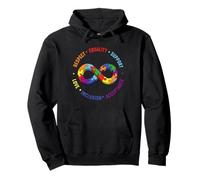 Respect Equality Support Love Inclusion Acceptance Autism Felpa con Cappuccio