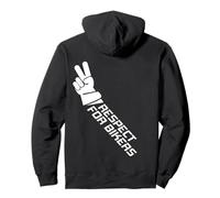 Respect for Bikers - Saluto Motociclisti e Motociclisti Felpa con Cappuccio