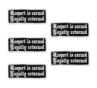 Respect Is Earned Lealtà Returned Toppa - da Stiro / Cucire Rayon Toppa,10.2cm x