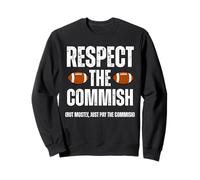 Respect The Commish Funny Fantasy Football Commissioner Felpa