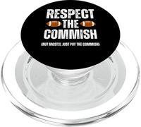 Respect The Commish Funny Fantasy Football Commissioner PopSockets PopGrip per MagSafe