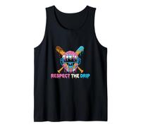Respect The Drip Baseball Catcher Ragazzi Ragazze Colorato Trendy Canotta