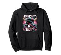 Respect The Drip Baseball Ice Cream Drip Casco Bat Boys Felpa con Cappuccio