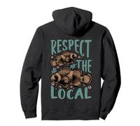 Respect The Local Clownfish Reef Life Backprint Felpa con Cappuccio