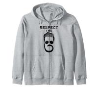 Respect The Monkey Tail Beard Lovers Barber's Gifts - Nero Felpa con Cappuccio