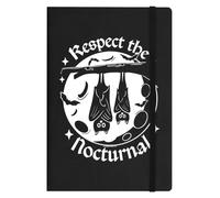 Respect The Nocturnal - Taccuino con copertina rigida, formato A5, colore: Nero