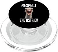 Respect The Ostrich Funny Animal Lover Safari Zookeeper Meme PopSockets PopGrip per MagSafe