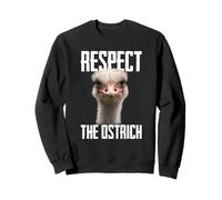 Respect The Ostrich Funny Zookeeper Safari Animal Lover Meme Felpa
