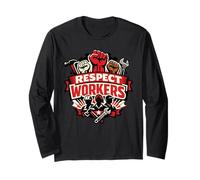 Respect Workers May Day Labour Rights Best Employee Raise Maglia a Manica
