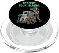 Respect Your Elders Retro Computer Gamer Boy Funny VR Gaming PopSockets PopGrip per MagSafe