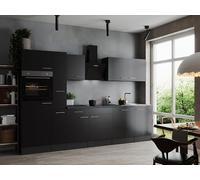 respekta Blocco cucina grigio opaco nero Oliver 310 cm