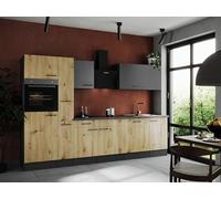 respekta Blocco da cucina grigio opaco, rovere Artisan Oliver, 310 cm