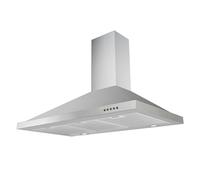 Respekta Cappa aspirante/cappa 90 cm/struttura in acciaio inox/funzione di espulsione e ricircolo dell'aria / CH44068-90IXA / A / 58 - 71 dB