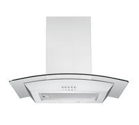 Respekta Cappa aspirante/Cappa a parete 60 cm/Alloggiamento in acciaio inox con paralume in vetro/Funzione di scarico e ricircolo / CH0160IXB / B / 58 - 62 dB