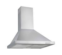 Respekta Cappa aspirante / Cappa a parete 60 cm / Alloggiamento in acciaio inox / Funzione di scarico e ricircolo dell'aria / CH22078IXB / B / 59 - 64 dB