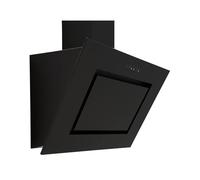 Respekta Cappa aspirante/cappa inclinata 90 cm/struttura in acciaio inox nero/funzione di espulsione e ricircolo dell'aria / CH42090BSA / A / 42 - 62 dB
