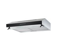 Respekta Cappa aspirante sottotop / Cappa aspirante sottopiano 60 cm / Alloggiamento in metallo con frontale in vetro nero / Funzione di scarico e ricircolo / CH16060SGB / B / 60 - 68 dB