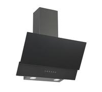 Respekta Cappa aspirante senza ingombro / 90 cm/struttura in acciaio inox nero con pannello copriluce in vetro/funzione di espulsione e ricircolo dell'aria / CH66090BSGA / A / 42 - 63 dB