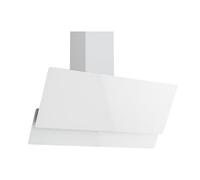 Respekta Cappa aspirante senza ingombro / 90 cm/struttura in metallo bianco con pannello copriluce in vetro/funzione di espulsione e ricircolo dell'aria / CH66038-90WAM / A / 52 - 63 dB