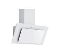 Respekta Cappa aspirante senza testa/Cappa inclinata di 60 cm/Alloggiamento in metallo con paralume in vetro bianco/Funzione di scarico dell'aria e ricircolo / CH33060WB / B / 51 - 64 dB