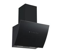 Respekta Cappa aspirante senza testa/cappa inclinata 60 cm/alloggiamento in metallo con paralume in vetro in nero/funzione di scarico e ricircolo / CH99060SA / A / 66-72 dB
