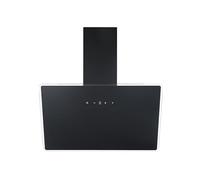 Respekta Cappa aspirante senza testa / Cappa inclinata 80 cm / Alloggiamento in metallo con paralume in vetro nero / Funzione di scarico e ricircolo / CH112080S / A++ / 39-61 dB