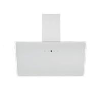 Respekta Cappa aspirante senza testa/cappa aspirante inclinata, 90 cm, alloggiamento in metallo con paralume in vetro, colore bianco, funzione di scarico e ricircolo dell'aria, CH111090WA++ / A++ / 53