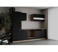 respekta Cucina da incasso, blocco vuoto in rovere grezzo, nero Merle, 280 cm