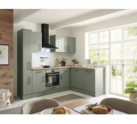 respekta Cucina Landhaus Verde Anton Ceramica Vetrata (250, forma a L)