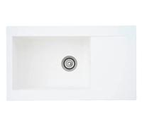 Lavello Cucina Lavandino Granito Mineralite 86 x 50 Bianco respekta Denver