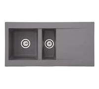 Lavello Cucina Lavandino Granito Mineralite 100 x 50 Grigio respekta Denver