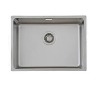 Respekta Detroit Lavello in Acciaio Inox/Lavello ad Incasso con 1 Vasca da 59 x 43,5 cm/Lavello in acciaio inox adatto per basi sottolavello a partire da 60 cm di larghezza
