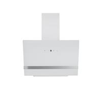 Respekta Cappa aspirante senza testa/Cappa inclinata di 60 cm/Alloggiamento in metallo con paralume in vetro bianco/Funzione di scarico e ricircolo / CH24060WAM / A / 52 - 63 dB