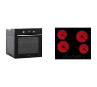 Respekta Forno autosufficiente in vetro AB700 con timer LED + piano cottura in vetroceramica