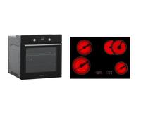 Respekta Forno autosufficiente in vetro AB700 con timer LED + piano cottura in vetroceramica