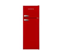 respekta Frigorifero retrò con vano congelatore/rosso / 145 x 54 x 57 cm / 233 L di capacità utile/piedini regolabili/sbrinamento automatico/funzione di congelamento rapido / KS144VR