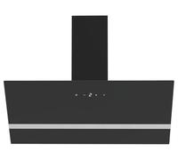 Respekta Hera Cappa aspirante inclinata 90 cm, vetro, nero, A++