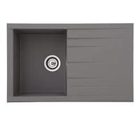 Respekta Houston Lavello, Mineralite, 80x50 cm, 1 vasca, grigio cemento