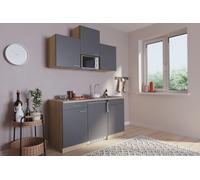 Respekta KB150ESGMI Miniküche con Frigorifero 150 cm Grigio Opaco